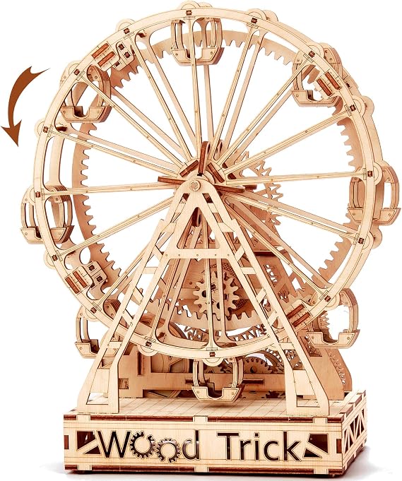 Wood Trick Ferris Wheel 3D Wooden Puzzles for Adults to Build