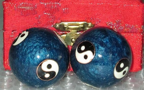 Chinese Cloisonne Balls - Yin & Yang Baoding Balls size 1-1/2"