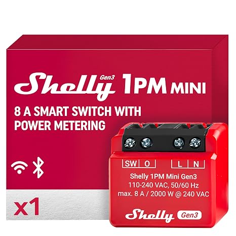 Shelly 1PM Mini Gen3 WiFi Smart Switch Relay