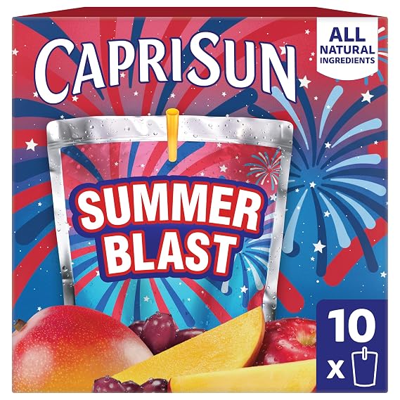 Capri Sun Juice Drink Blend, Summer Blast Passion Fruit Mango, 6 fl oz