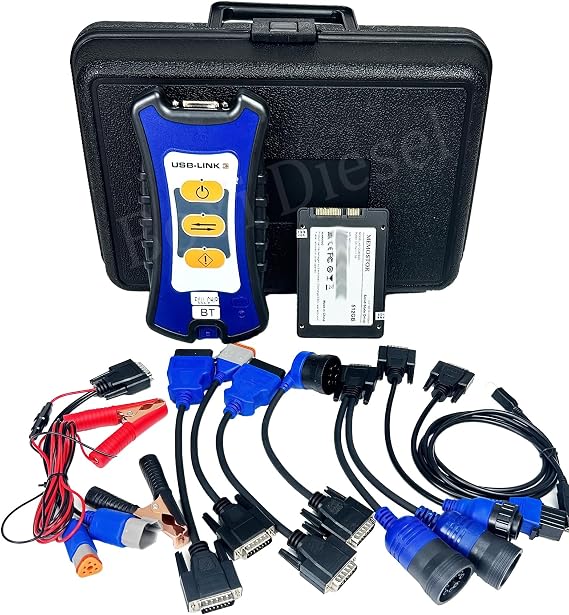 Nexiq USB Link 3 Diagnostic Interface Wired Edition with Repair Information Niversal Truck Excavator Diagnostic Scanner Tool (Nexiq 3 All Software with SSD)