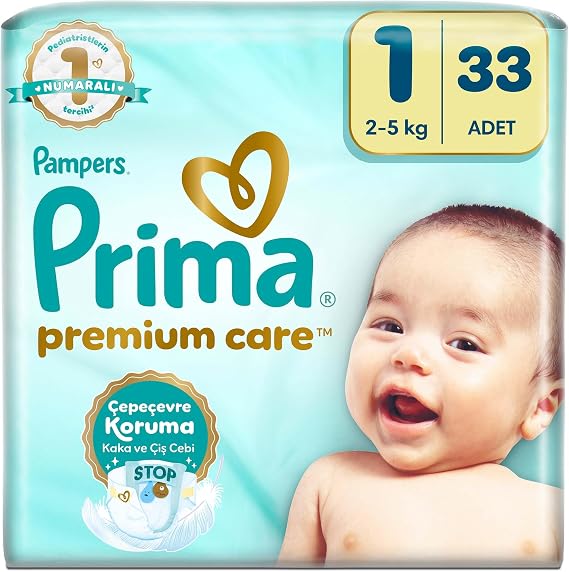 Prima Bebek Bezi Premium Care 1 Numara 33 Adet