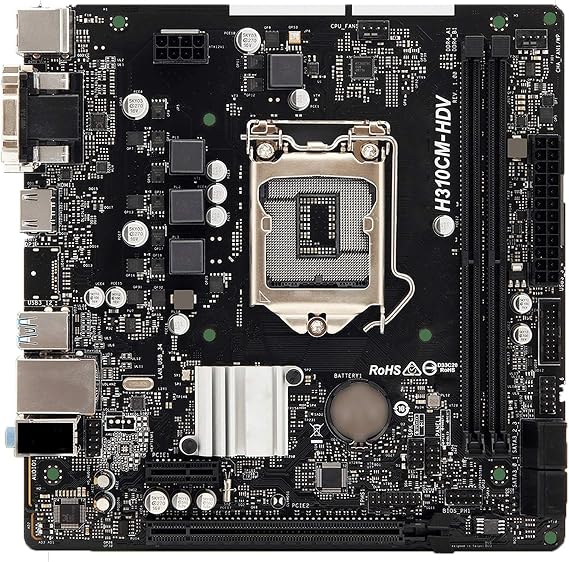 MDZZ Fit for ASRock Technology H310CM-HDV 1151 Motherboard H310 Supports 8th Generation 9th Generation 8100 I5-9400f