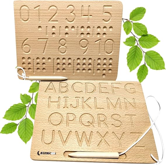 Montessori Alphabet Tracing Boards Alphabet Letters ABC Tracing (ABC+123)