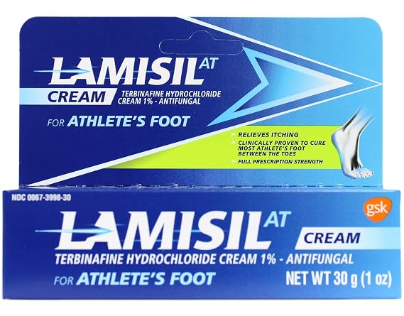 Lamisil Athelete's Foot Antifungal Cream, Full Prescription Strength for Itching, Burning, Cracking, and Scaling, 1 ounce