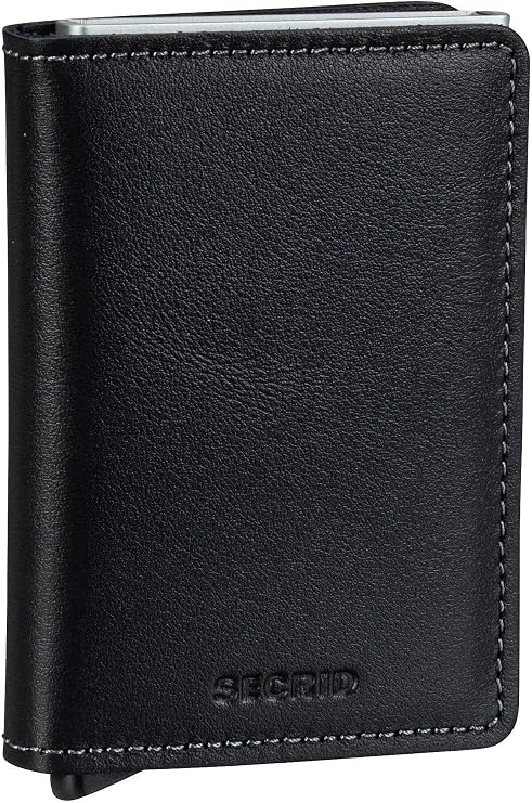 Secrid Slim Wallet Leather Black, RFID Safe Card case