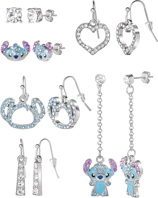SALLY ROSE Stitch Earrings Fashion Set of 6 Pairs Official License