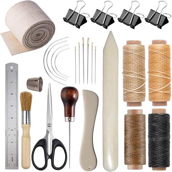 VENCINK Bookbinding Supplies Kit Hand Book Binding Starter Tools Set