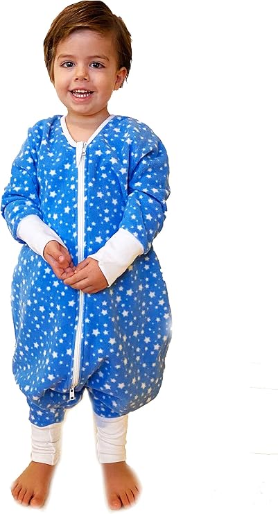 YORNİ Uzun Kollu Oeko-TEX Mikro Polar Bebek Çocuk Uyku Tulumu (6-18 Ay)