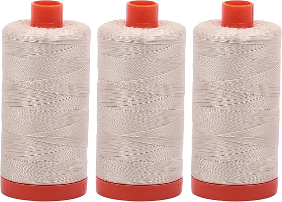 3-PACK - Aurifil Light Beige - A1050-2310 - Mako Cotton Thread Solid 50WT 1422Yds each3