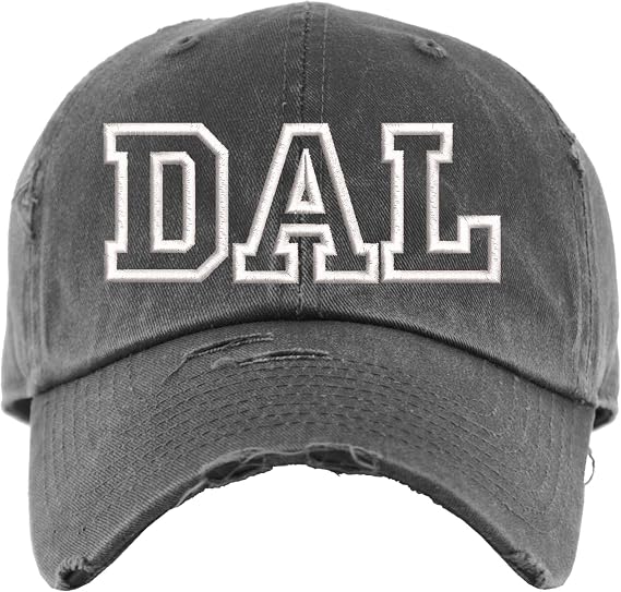 Custom Airport Code Hat | Distressed Baseball Cap or Ponytail Hat | Custom Embroidered Hat | Outline Font