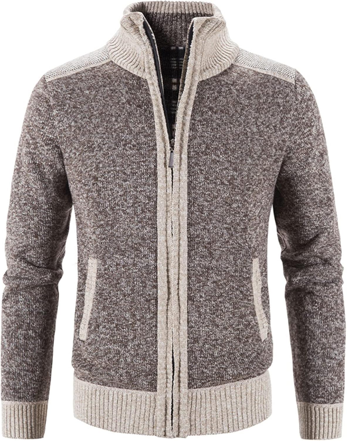 Mens Winter Jackets,Mens Fashion Long Ruffle Knit Cardigan Lightweight Shawl Collar Sweater