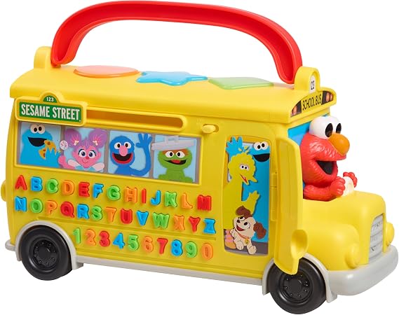 Sesame Street Elmo's Learn & Go School Bus Interactive Toy with Lights