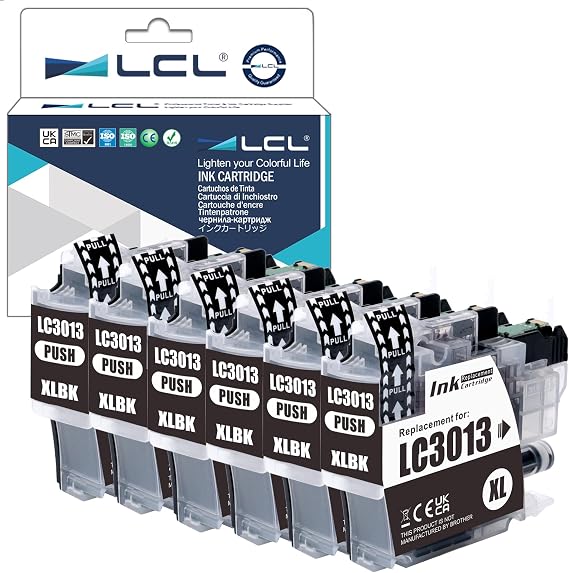 LCL LC3013BK Black Ink Cartridge for Brother MFC-J491DW J497DW Printer