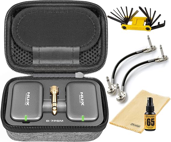 Tonebird NUX B-7PSM 5.8 GHz Wireless in-Ear Monitoring System for Guitar and Other Instruments with Charging Case MXR Bundle