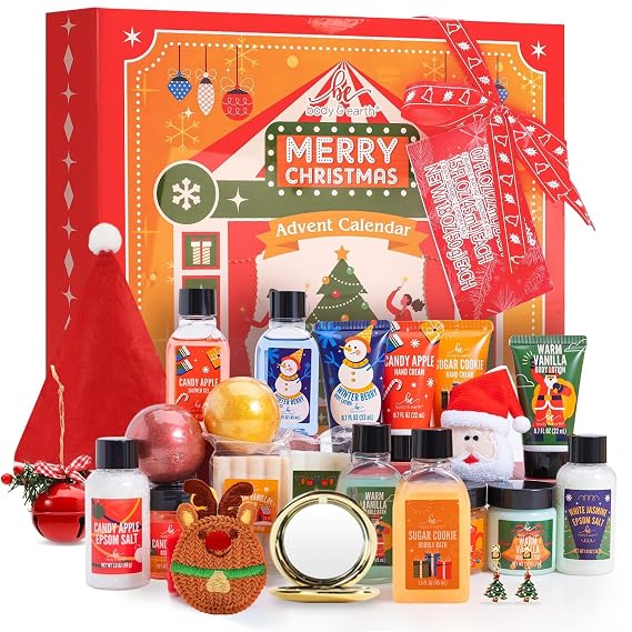 Advent Calendar 2025 Christmas Gifts for Women 24-Piece Beauty Advent Calendar BFFLOVE 24 Days Skincare Countdown Stocking Stuffers for Women Holiday Gift Set