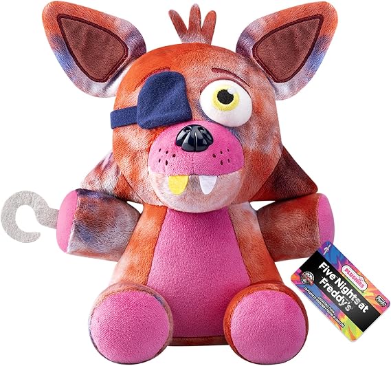 Funko Plush Jumbo: Five Nights at Freddy's (FNAF) Tiedye - Foxy 10" - Collectable Soft Toy - Birthday Gift Idea - Official Merchandise - Stuffed Plushie for Kids and Adults and Girlfriends