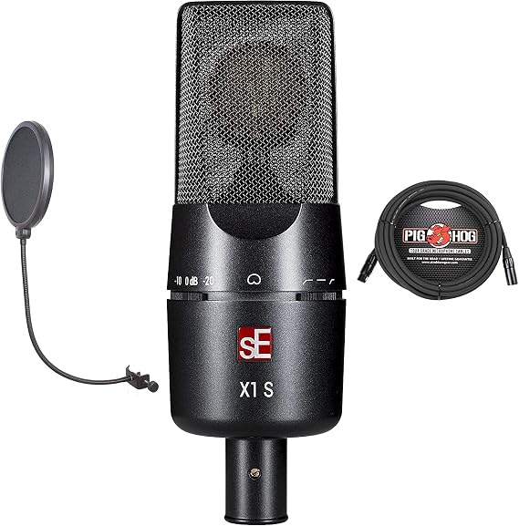 sE Electronics X1 S Condenser Microphone Bundle with Pop Screen Filter and XLR Cable