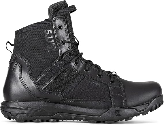 5.11 Tactical Mens A/T All-Terrain 6-Inch Side Zip Boots, Full-Length Side Zipper, Water Resistant Upper, Style 12439