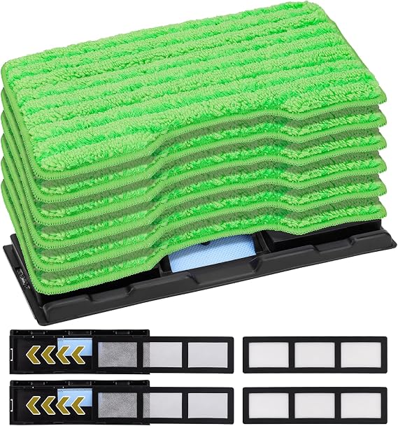 Vacmop Mop Vac Pads Fit for Shark - Reusable Vacuum Spray Mop Pad Refills Fit for Shark Vacmop Replacement VM252 VM200 VM200p12 VMP30 VM190 VM250 Cleaner Heads - Hard Floor Mopvac Mopping Pads Wet Dry