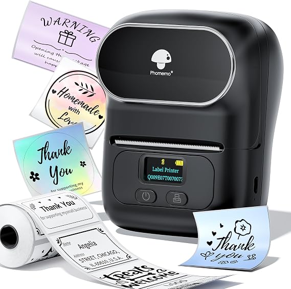 M110 Label Maker - Barcode Label Printer Portable Bluetooth Maker Machine