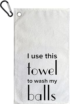 Golf towel I use this towel to wash my balls funny ball cleaner gift for men or women