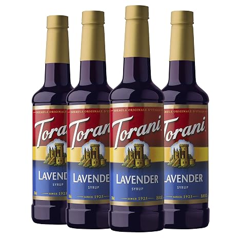 Torani Lavender Flavored Drink Syrup, 25.4 fl oz, 4 Pack