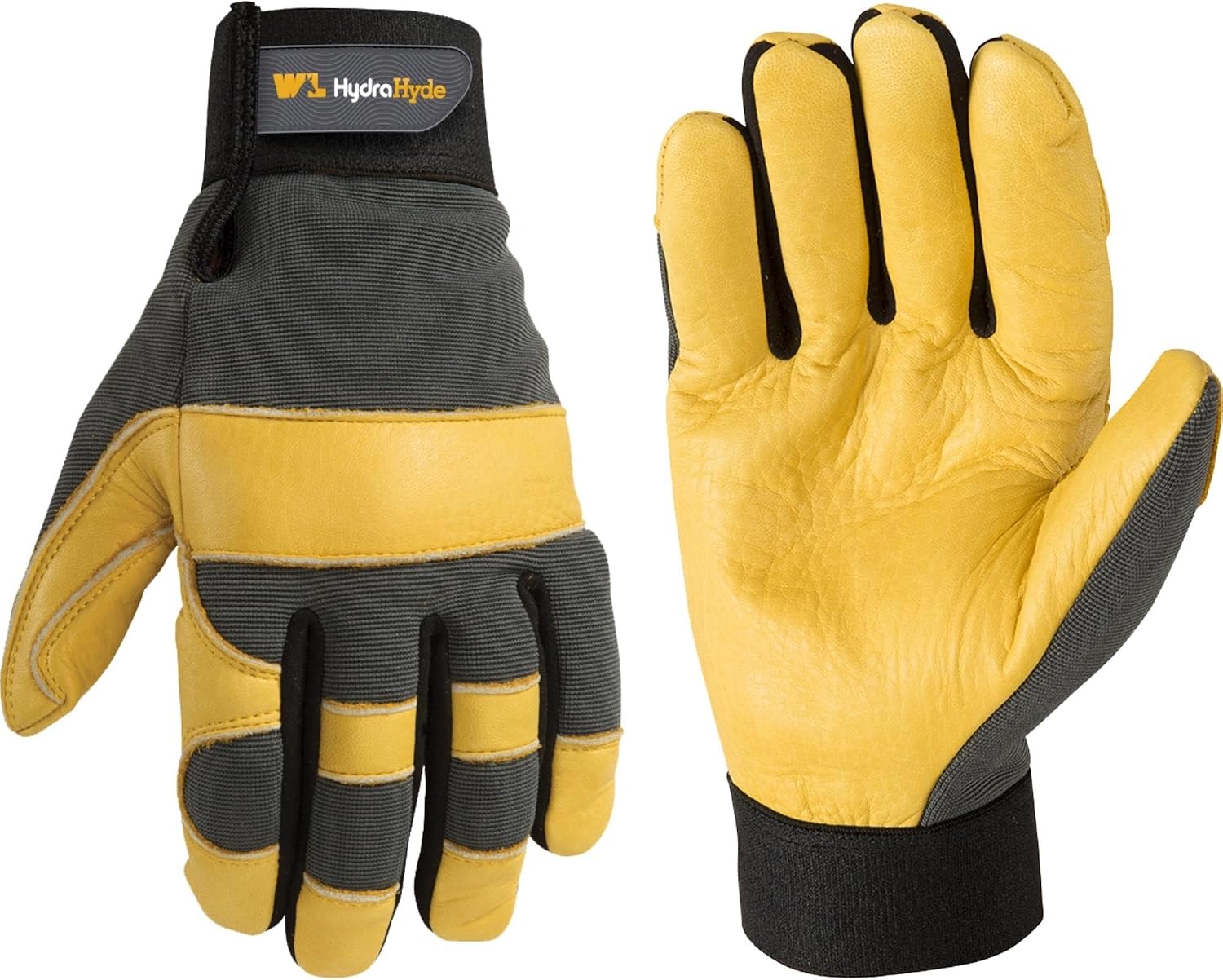 Wells Lamont Mens Hydrahyde Water-Resistant Leather Work Gloves