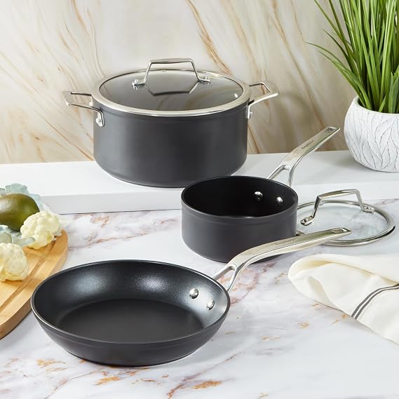 Berghoff Essentials 5Pc Hard Anodized Nonstick Induction Cookware Set