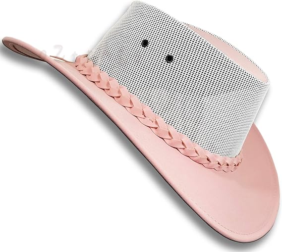 Oztrala HAT Australian Outback P-Leather Felt Mesh Breezer Cowboy Aussie Jacaru Golf HSRZ US