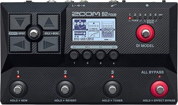 Zoom B2 Four Bass Multi-Effects Processor with 100+ Effects, 6 DI Models, Multi-Layer IRs, Amp Modeling, Built-In Looper & USB Audio Interface
