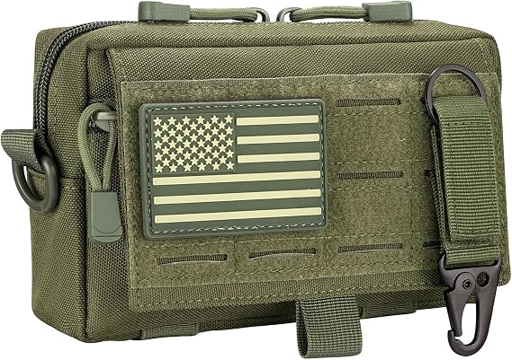 Tactical Molle Admin Pouch - EDC Organizer with Quick-Access Zipper, MOLLE-Compatible Utility Bag for Belt, Outdoor, Patrol, Daily Use