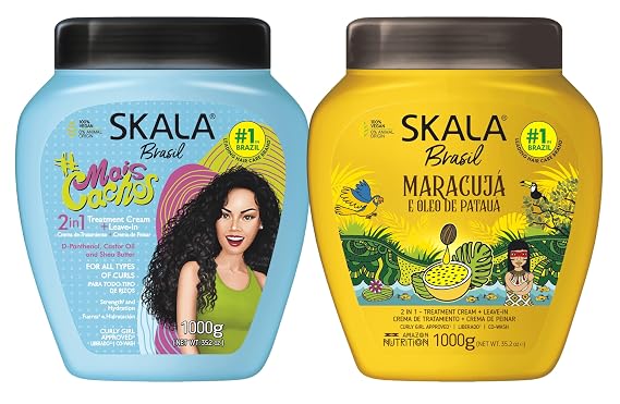 SKALA Mais Cachos 2-in-1 Treatment Cream for Curly Hair 3ABC 35.2 Oz
