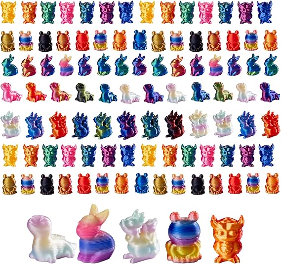 150Pc Mini 3D Printing Resin Animal Figurines, 3D Printing Technology, mini Animal Ornaments, Bonsai, Garden, car Decoration, DIY