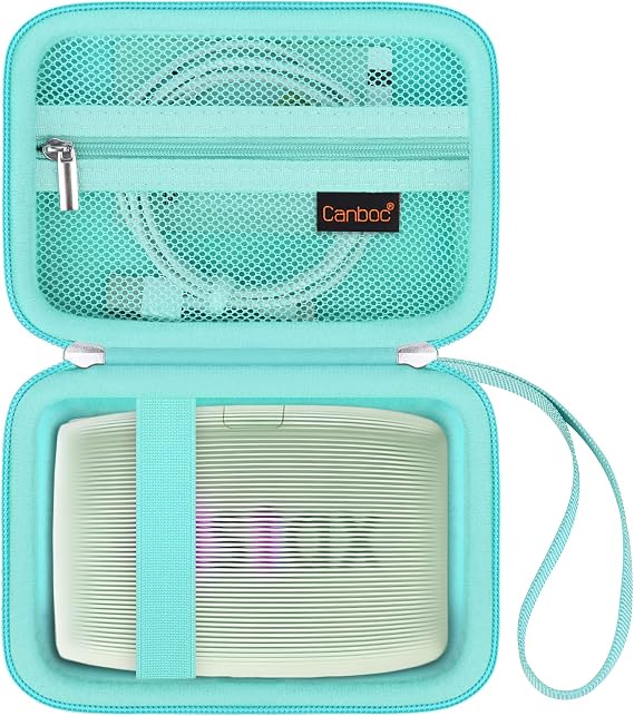 Canboc Carrying Case for Fujifilm Instax Mini Link 3/2/1/ Instax Mini Link+ Smartphone Printer, Mesh Pocket fit Instant Film and Cable, Green (Case Only)