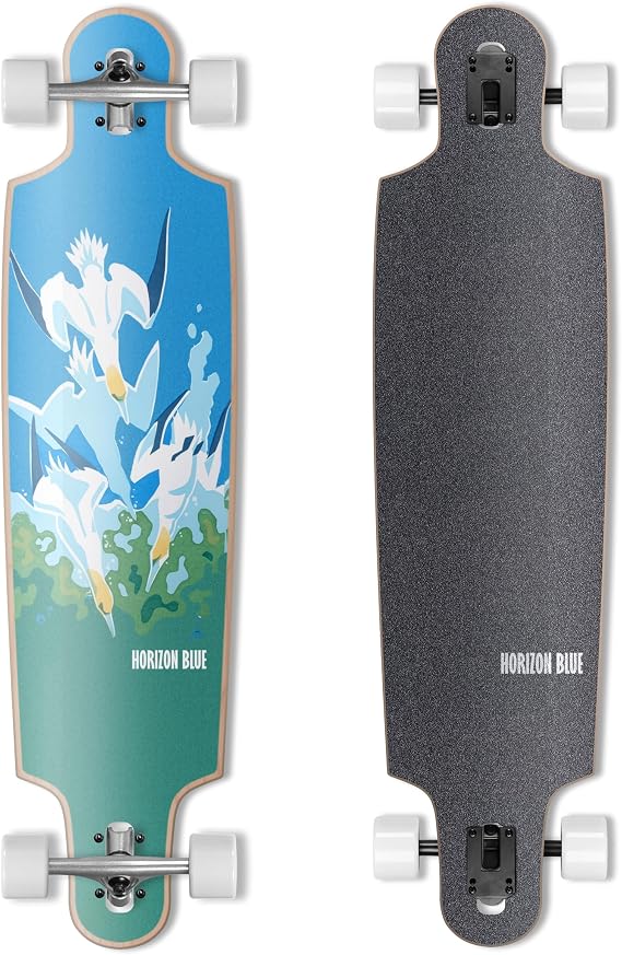 HORIZON BLUE Longboard Skateboard Complete Cruiser Skateboard