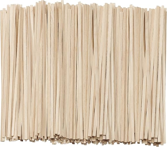 Pantry Value [1000 Count - 5 Inch - 140 mm] Wooden Coffee Stirrers - Eco-Friendly, Biodegradable Stir Sticks for Coffee