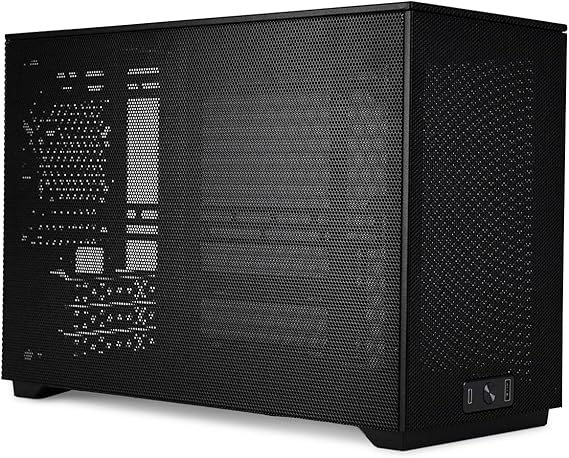 SSUPD Meshroom D Mini-ITX Small Form Factor (SFF) Case - Full Mesh Side Panel - Tool-Free and Easy Accessibility Black (Variant B)