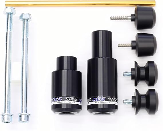 OES Accessories Brand Frame Sliders Swingarm Spools Fork Sliders compatibility for 2017 2018 2019 2020 2021 2022 2023 2024 2025 Kawasaki Ninja 650 (Blue)