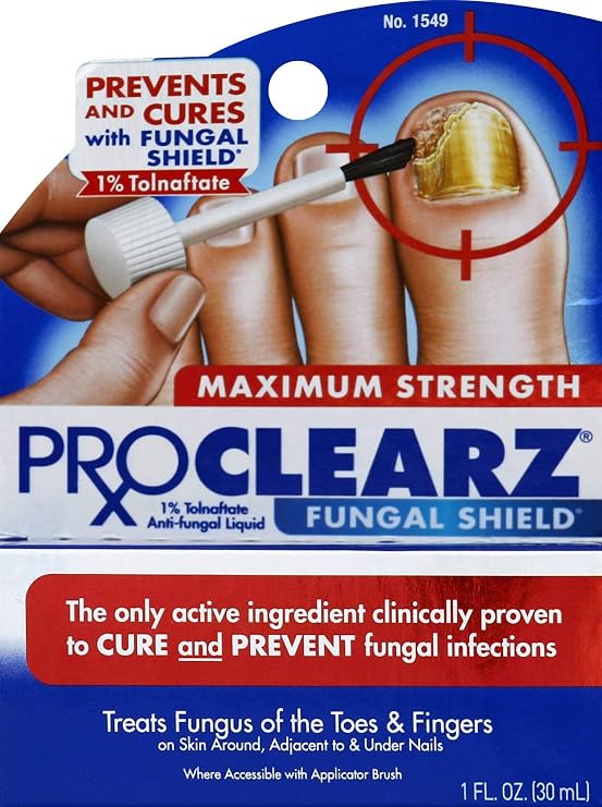 Profoot Care ProClearz Fungal Shield Brush-On Antifungal Liquid, Maximum Strength , 1-Ounce (30 ml) (Pack of 3), multicolor
