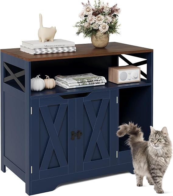 Cat Litter Box Enclosure Tall Hidden Litter Box Furniture