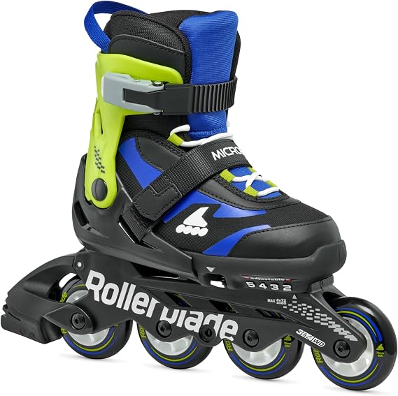 Rollerblade Microblade Kid's Adjustable Fitness Inline Skate, Junior, Youth Performance Inline Skates