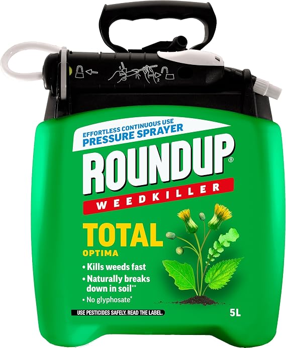 Roundup Weedkiller Total Optima, pump spray, 5 litre