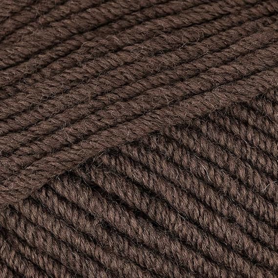 Superwash Merino Wool Yarn Drops Big Merino, 4 or Medium, Aran Weight, 1.8 oz Ball - 82 Yards (05 Mocca)