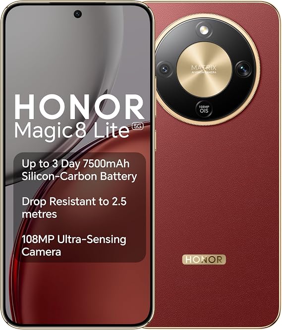 HONOR Magic8 Lite Snapdragon 6 Gen 4 8GB RAM 512GB ROM AMOLED 5G Smartphone