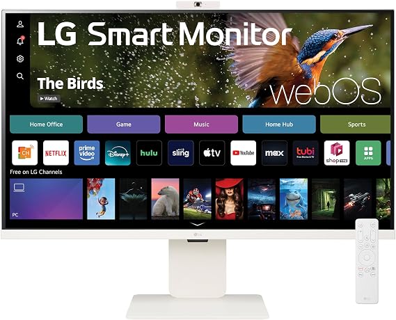 LG 32SR85U-W Smart Monitor 32-inch 4K UHD IPS Display White