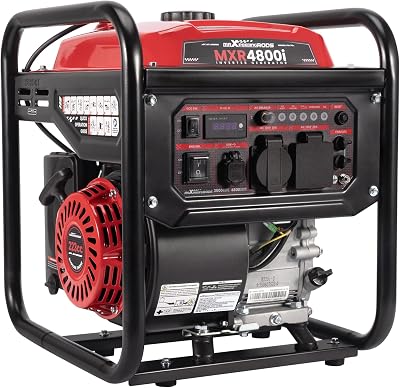 maXpeedingrods 4800 Watt Gasoline Inverter Generator, Gas Powered Open Frame Generator with ECO Mode for Outdoor Camping, Home Backup