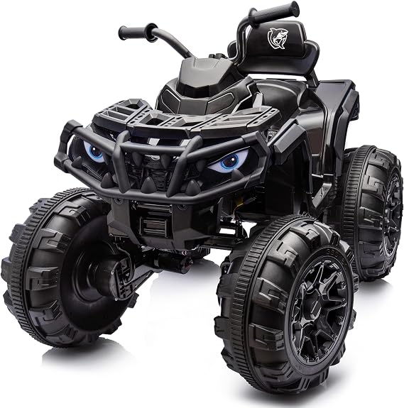 Hikiddo Shark Kids ATV 4 Wheeler, 24V Electric ATV Ride On Toy for Big Kids