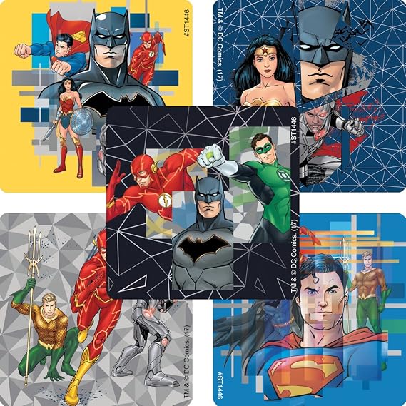SmileMakers Justice League Stickers - Prizes and Giveaways - 100 per Pack