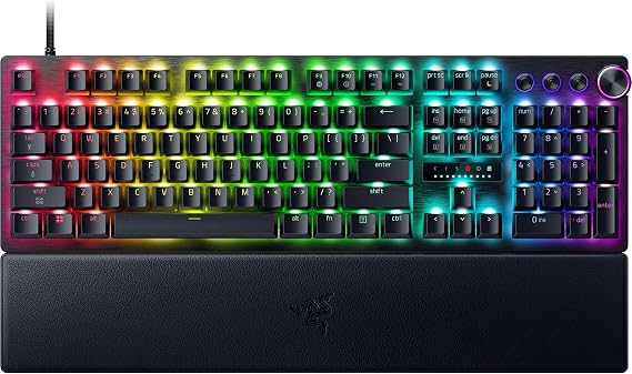 Razer Huntsman V3 Pro 8KHz - Tam Boyut PC mekanik oyun klavyesi - 8KHz HyperPolling - Analog Optik Anahtarlar - 0,1-4,0mm - Snap Tap - Rapid Trigger - QWERTY ABD Düzeni | Siyah